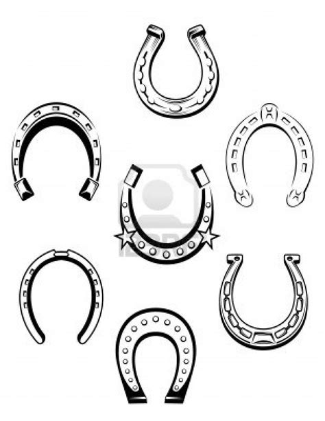 Set Of Horseshoe Icons And Symbols For Lucky Concept Design Stock Photo