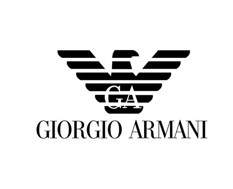 Giorgio Armani Brand Logo Symbol Black Design Clothes Fashion Vector