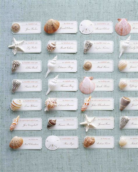 Choose from one of our beautiful beach wedding ceremony packages and allow wedding bells and seashells make your destination wedding a dream come true. Escort Card Ideas for a Beach Wedding | Martha Stewart ...