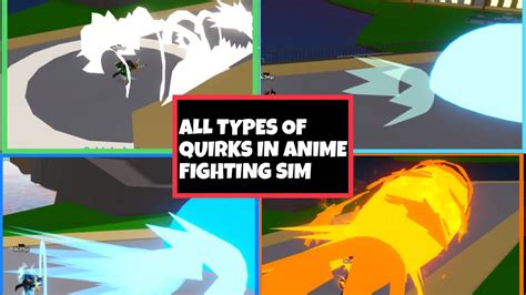 All Quirks In Anime Fighting Simulator Youtube