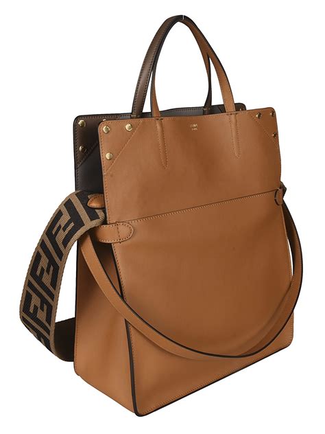 Shop italian leather handbags in an. Fendi Fendi Regular Flip Shoulder Bag - Brown - 10808179 ...