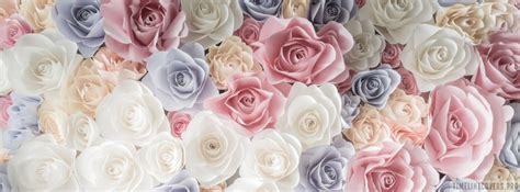 Flowers Pastel Roses Facebook Cover