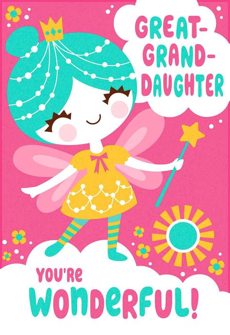 Free Printable Great Granddaughter Birthday Cards
