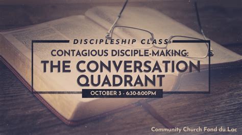 Contagious Disciple Making The Conversation Quadrant Community