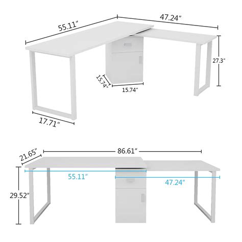 Tribesigns Rotating L Shaped Computer Desk Inches Vrogue Co