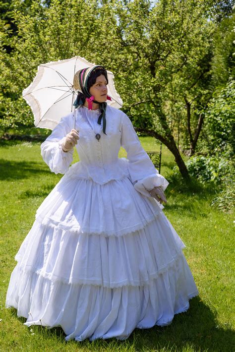 1850s day dress by prior attire construction and pattern shown in the victorian dressmaker book