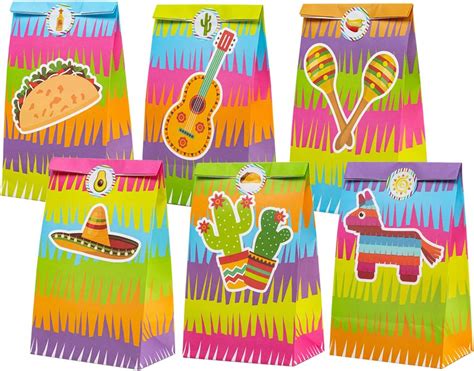 Happy Storm Fiesta Party Favor Bags 18 Pack Mexican Fiesta Pinata T