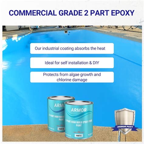 Armorpoxy Industrial Grade 2 Part Epoxy Pool Paint Satin White Epoxy