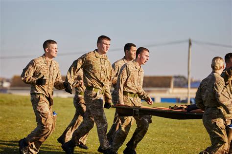 The stretcher run is one of the most challenging physical tests at HMS