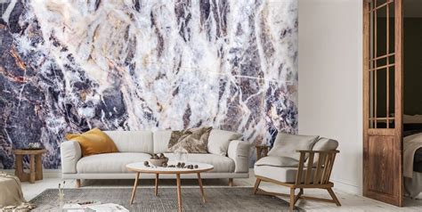 Grey Marble Wallpaper Wallsauce Us