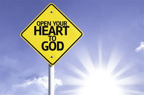 Open Your Heart To God Road Sign With Sun Background The Broken Assembly