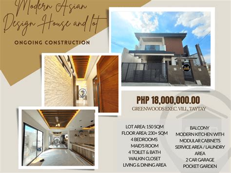 Modern Asian Design House And Lot In Greenwoods Taytay Rizal House