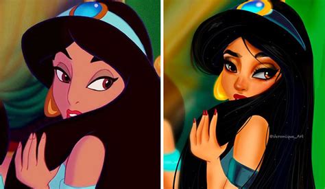 Artist Gives Classic Disney Characters A Seriously Modern Day Glow Up While Documenting The