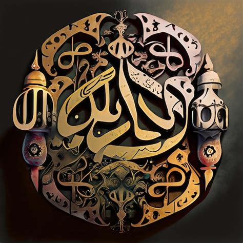 Premium Ai Image Arabic Calligraphy