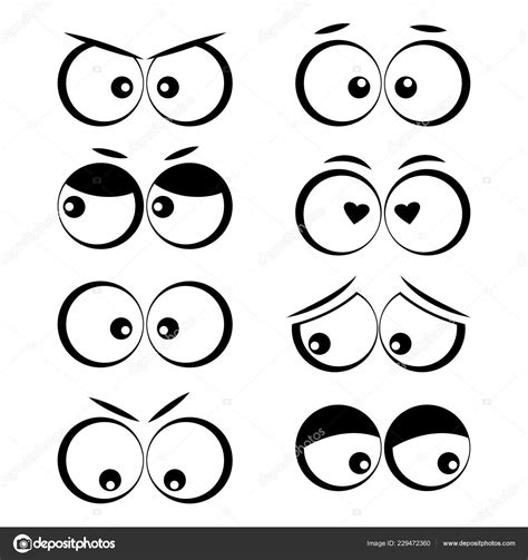 Cartoon Eye Emotions Collection Cartoon Eyes Different Emotions