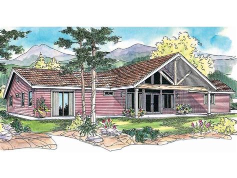 Mountain or rustic home plans are designed with space and comfort in mind. Ranch Home Plans | Rustic Ranch House Plan # 051H-0205 at ...