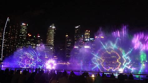 Merlion Light And Water Show Marina Bay Sands Youtube