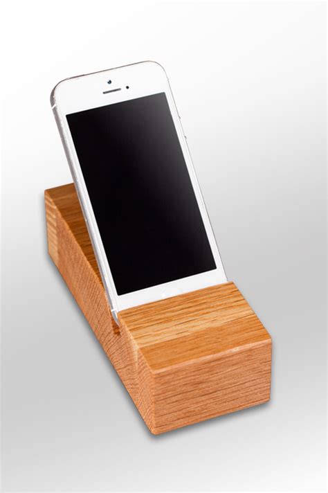 Solid Oak Iphone Holder Smartphone Stand The Chippy Shop