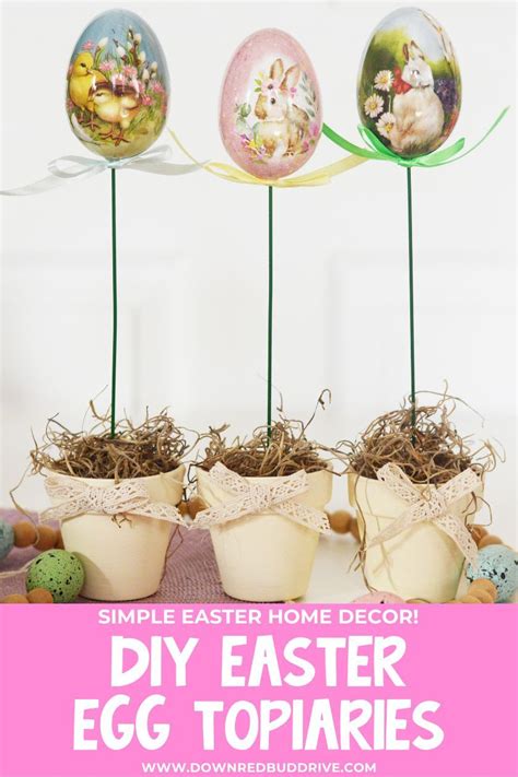 Make Your Own Adorable Diy Easter Egg Topiary With This Simple Tutorial These Make Adorable Diy