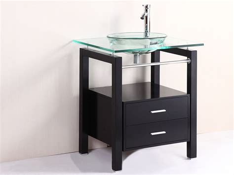 The vessel sink is easy to install since it doesn't require any mounting hardware, so there are no complicated installation instructions to follow. Modern 28" Bathroom Tempered Clear Glass Vessel Sink ...