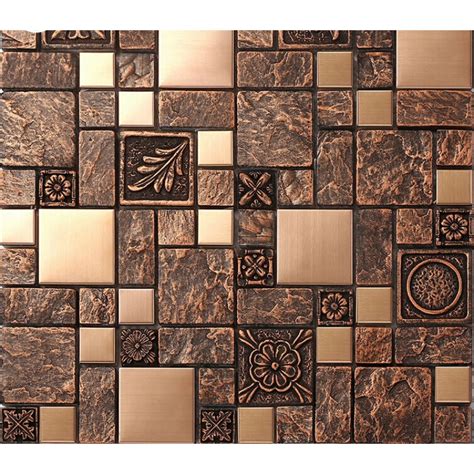 Kitchen & bathroom tiles | we specialize in high quality hand painted tiles and mosaics. Wholesale Brown porcelain stainless steel tiles art wall ...