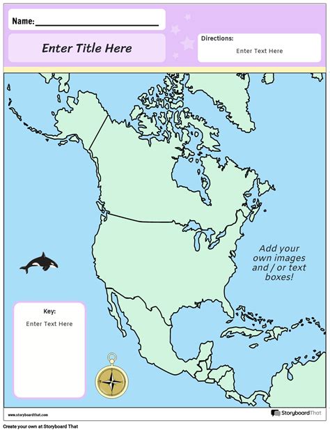 Kort Over Nordamerika Storyboard Af Da Examples