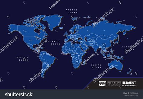 Grand World Map Graphic Element Vector Stock Vector Royalty Free