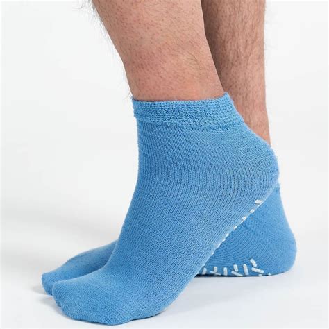 Hospital Grip Socks Worn Blue Socks In Hospital Interweave