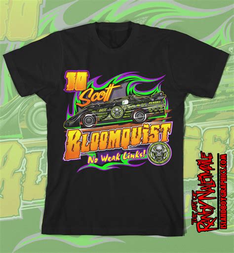 Some of our most popular racing shirt designs include: T shirt design for race car driver Scott Bloomquist on Behance