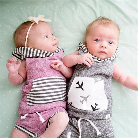 Trendy Outfits For Twins Cute Baby Twins Boy Girl