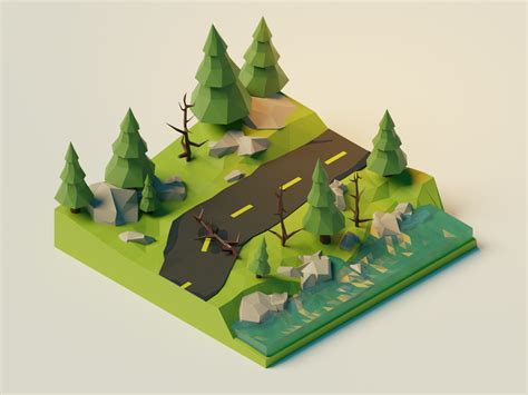 Low Poly Forest Scene In Blender Low Poly Low Poly Art Low Poly Games