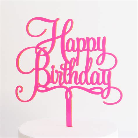 Happy Birthday Cake Topper Printable Printable World Holiday