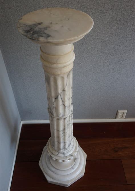 Stylish Early Twentieth Century Roman Classical Alabaster Column