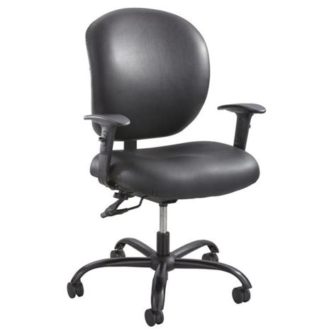 Flash furniture manufactures a variety of vinyl office chairs, including sleek designs and designs that contour to your body. Safco Alday Task Office Chair in Black Vinyl - 3391BV
