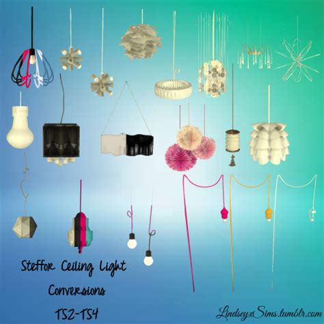 My Sims 4 Blog Ts2 Steffor Ceiling Light Conversions By Lindsey