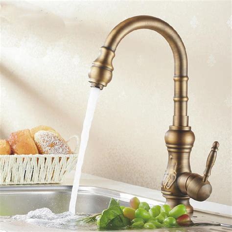 Check out our kitchen brass faucet selection for the very best in unique or custom, handmade pieces from our plumbing shops. Magnolia Single Handle Antique Brass Kitchen Sink Faucet ...
