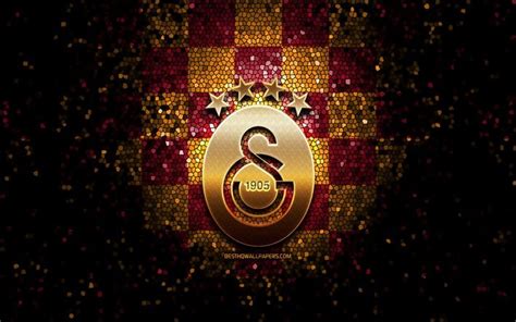 Download Wallpapers Galatasaray Fc Glitter Logo Turkish Super League