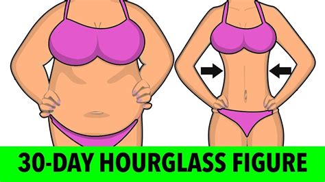 How To Get An Hourglass Figure In 30 Days Home Exercises Youtube