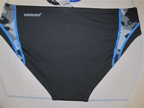 Speedo Swimwear Male Endurance Black Blade Camo Lined Front 8cm Brief