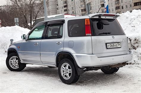 Rear View Of Honda Crv First Generation In Silver Color After Cleaning