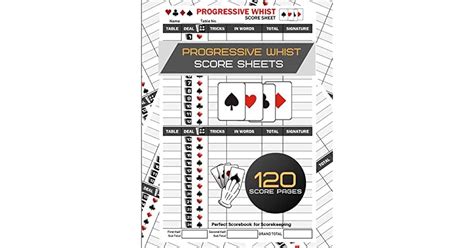 Progressive Whist Score Sheets Perfect Games Score Record