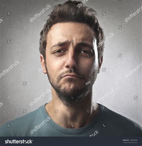 Portrait Of A Sad Young Man Stock Photo 109664048 Shutterstock