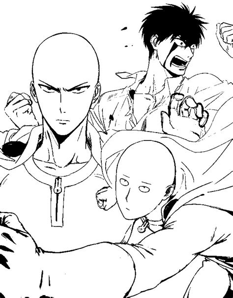 Coloring Page One Punch Man One Punch Man