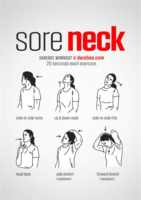 Sore Neck Workout Neck Exercises Office Exercise Fitness Tips
