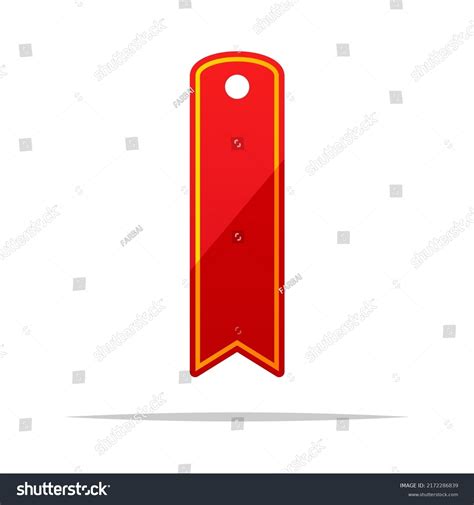 Red Bookmark Vector Isolated Illustration Stock Vector Royalty Free