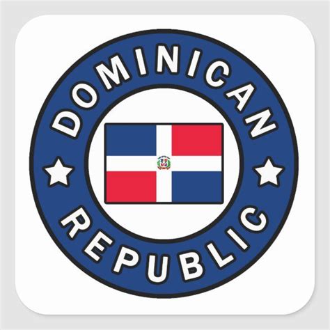 dominican republic square sticker in 2021 stickers republic create custom stickers