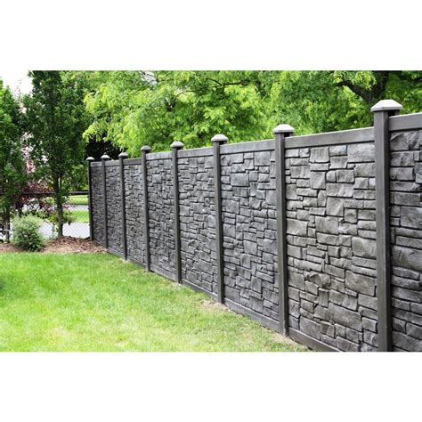 Simtek 6 Ft H X 6 Ft W Ecostone Dark Brown Composite Fence Panel