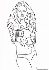 Shakira Coloring Printable Celebrity Drawing Famous Popular Categories Styles sketch template