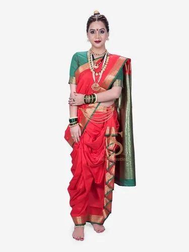 Traditional Wear Printed Mastani Nauvari Saree Belgaon Silk Without