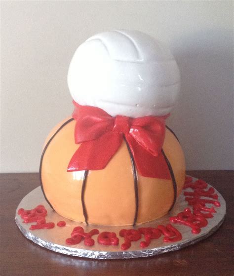 Volleyball And Basketball Themed Cake Basketball Cake Themed Cakes